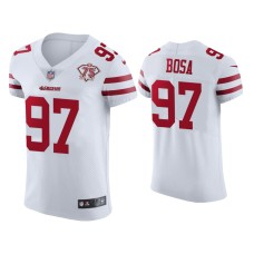 Men's San Francisco 49ers #97 Nick Bosa White 75th Anniversary Jersey