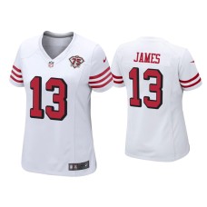 Women's San Francisco 49ers #13 Richie James White 75th Anniversary Jersey