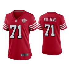 Women's San Francisco 49ers #71 Trent Williams Scarlet 75th Anniversary Jersey