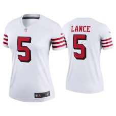 Women's San Francisco 49ers #5 Trey Lance White Alternate Legend Jersey