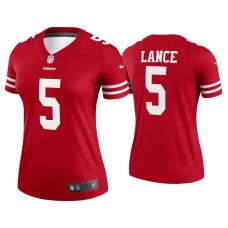 Women's San Francisco 49ers #5 Trey Lance Scarlet Legend Jersey