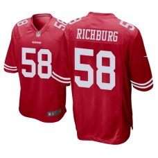 Men's San Francisco 49ers #58 Scarlet Weston Richburg Nike Game Jersey