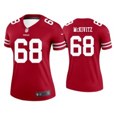 Women's San Francisco 49ers #68 Colton McKivitz Scarlet Legend Jersey