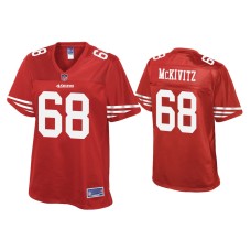 Women's San Francisco 49ers #68 Colton McKivitz Scarlet Pro Line Jersey