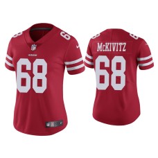 Women's San Francisco 49ers #68 Vapor Limited Colton McKivitz 49ers Scarlet Jersey