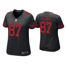 Women's San Francisco 49ers #87 Dwight Clark Black Game Jersey