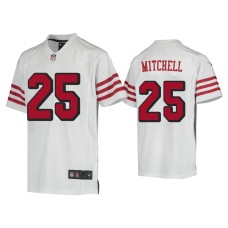 Youth San Francisco 49ers #25 Elijah Mitchell White Color Rush Game Jersey