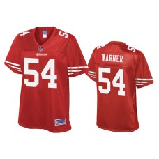 Women's San Francisco 49ers #54 Fred Warner Scarlet Pro Line Jersey