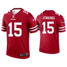 Men's San Francisco 49ers #15 Jauan Jennings Scarlet Legend Jersey