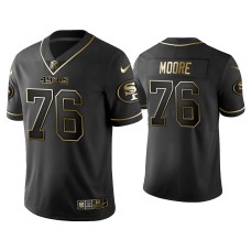 Men's San Francisco 49ers #76 Golden Edition Vapor Limited 49ers Jaylon Moore Black Jersey