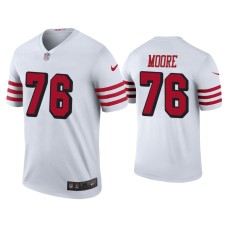 Men's San Francisco 49ers #76 Color Rush Legend Jaylon Moore White Jersey