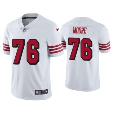 Men's San Francisco 49ers #76 Color Rush Limited Jaylon Moore White Jersey