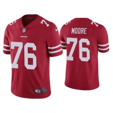 Men's San Francisco 49ers #76 Jaylon Moore Vapor Limited Scarlet Jersey