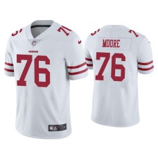 Men's San Francisco 49ers #76 Jaylon Moore Vapor Limited White Jersey