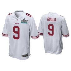 Men's San Francisco 49ers #9 Robbie Gould Super Bowl LIV White Game Jersey