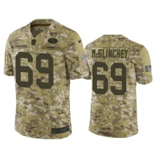 Men's San Francisco 49ers #69 Mike McGlinchey Nike Salute to Service Limited Jersey - Camo