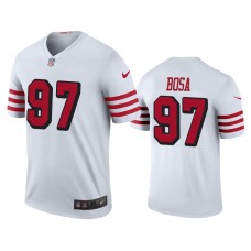 Men's San Francisco 49ers #97 Nick Bosa White NFL Draft Color Rush Legend Jersey