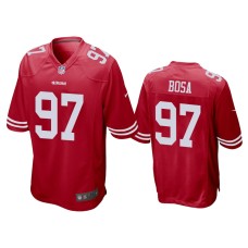 Men's San Francisco 49ers #97 Nick Bosa Scarlet NFL Draft Game Jersey