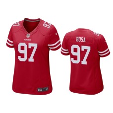 Men's San Francisco 49ers #97 Nick Bosa Scarlet NFL Draft Game Jersey