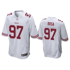 Men's San Francisco 49ers #97 Nick Bosa White NFL Draft Game Jersey