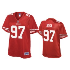 Women's San Francisco 49ers #97 Nick Bosa Scarlet Pro Line Jersey