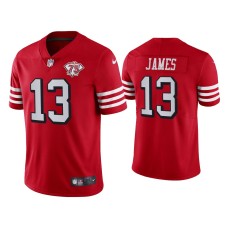 Men's San Francisco 49ers #13 Richie James Vapor Limited Scarlet Jersey