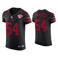 Men's San Francisco 49ers #54 75th Anniversary Fred Warner Black Elite Jersey