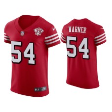 Men's San Francisco 49ers #54 75th Anniversary Fred Warner Scarlet Elite Jersey