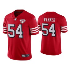 Men's San Francisco 49ers #54 75th Anniversary Fred Warner Scarlet Limited Jersey