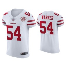 Men's San Francisco 49ers #54 75th Anniversary Fred Warner White Elite Jersey