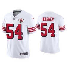 Men's San Francisco 49ers #54 75th Anniversary Fred Warner White Limited Jersey