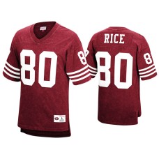 Men's San Francisco 49ers #80 Jerry Rice Red Acid Wash Jersey