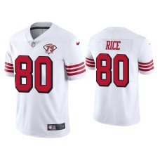 Men's San Francisco 49ers #80 75th Anniversary Jerry Rice White Limited Jersey