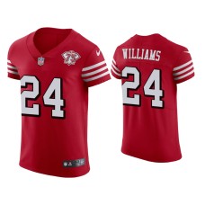 Men's San Francisco 49ers #24 75th Anniversary K'Waun Williams Scarlet Elite Jersey