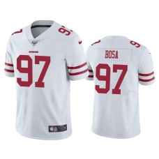 Men's San Francisco 49ers #97 Nick Bosa 100th Season White Vapor Limited Jersey