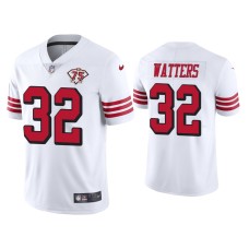 Men's San Francisco 49ers #32 75th Anniversary Ricky Watters White Limited Jersey