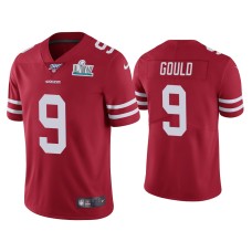 Men's San Francisco 49ers #9 Robbie Gould Super Bowl LIV Scarlet Vapor Limited Jersey