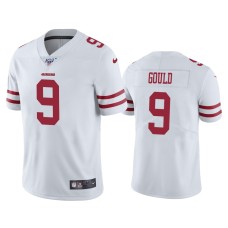 Men's San Francisco 49ers #9 Robbie Gould 100th Season White Vapor Limited Jersey