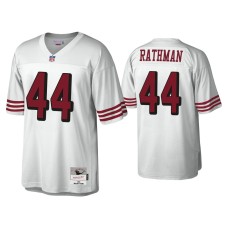 Men's San Francisco 49ers #44 Tom Rathman White 1994 Legacy Replica Throwback Jersey