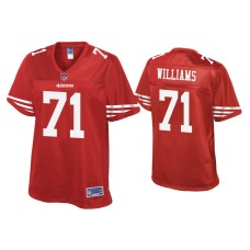 Women's San Francisco 49ers #71 Trent Williams Scarlet Pro Line Jersey