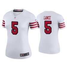 Women's San Francisco 49ers #5 Color Rush Legend Trey Lance White Jersey