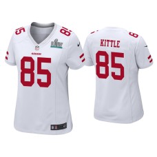 Women's San Francisco 49ers #85 George Kittle Super Bowl LIV White Game Jersey