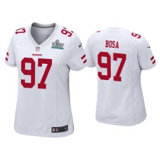 Women's San Francisco 49ers #97 Nick Bosa Super Bowl LIV White Game Jersey