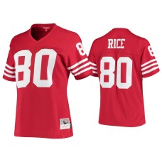 Women's San Francisco 49ers #80 Jerry Rice Scarlet 1990 Legacy Replica Jersey