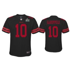 Youth San Francisco 49ers #10 Jimmy Garoppolo Super Bowl LIV Black Game Jersey