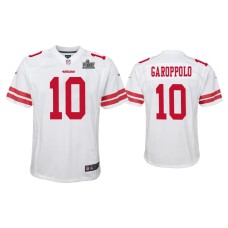 Youth San Francisco 49ers #10 Jimmy Garoppolo Super Bowl LIV White Game Jersey