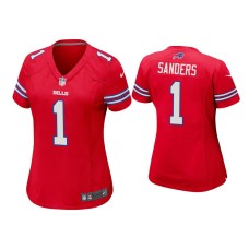 Women's Buffalo Bills #1 Emmanuel Sanders Red Game Jersey