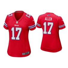 Women's Buffalo Bills #17 Josh Allen Red Game Jersey