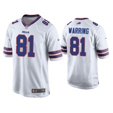 Buffalo Bills #81 Kahale Warring White Game Jersey