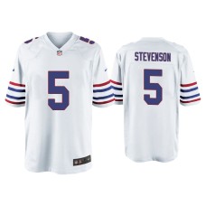 Buffalo Bills #5 Marquez Stevenson White Alternate Game Jersey